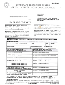 false advertisement corporate documents